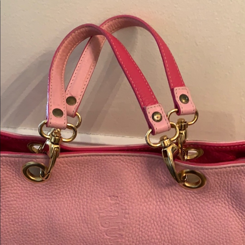Francesca Visconti Pink on Pink Leather satchel 💕 - Picture 3 of 10